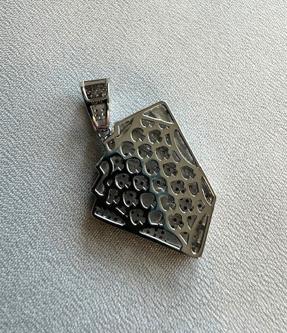 Royal Flush Ace of Spades CZ Pendant – Gold or Silver Finish