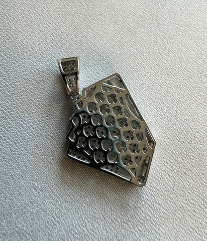 Royal Flush Ace of Spades CZ Pendant – Gold or Silver Finish