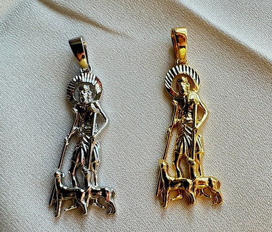 St. Lazarus Pendant – Gold or Silver Finish