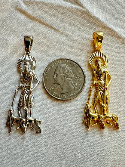 St. Lazarus Pendant – Gold or Silver Finish