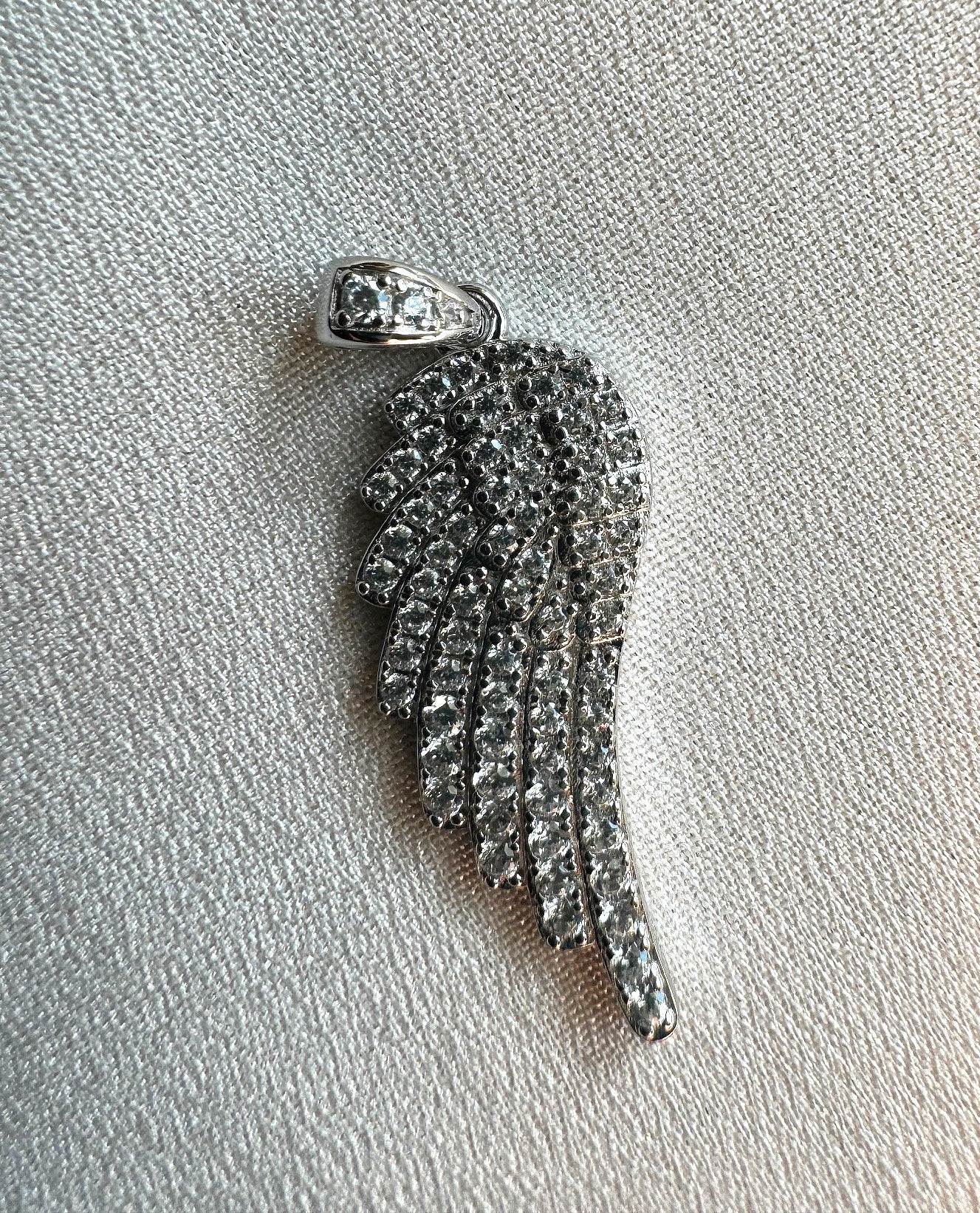 CZ Angel Wing Pendant – Gold or Silver Finish