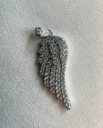 CZ Angel Wing Pendant – Gold or Silver Finish
