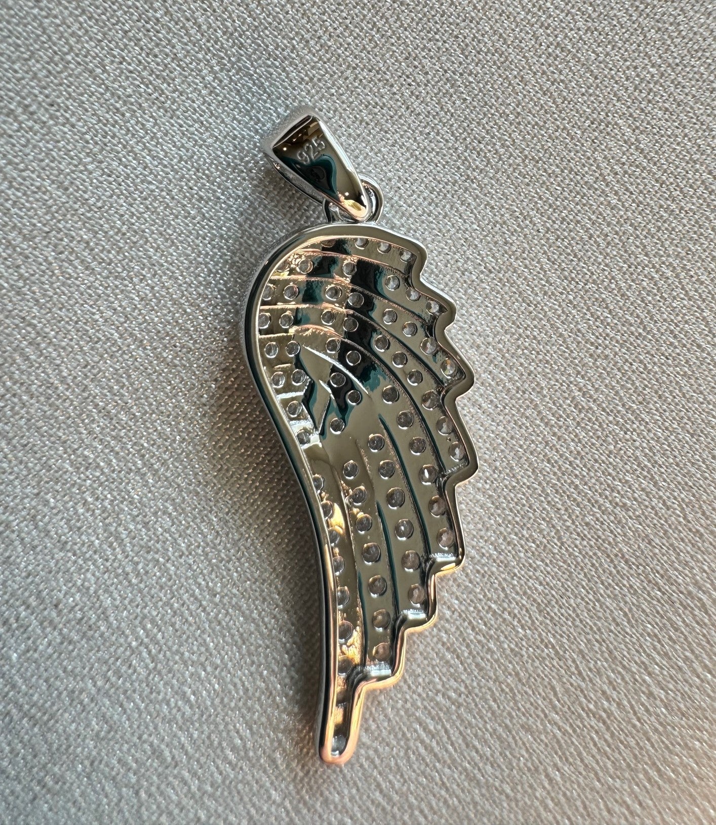 CZ Angel Wing Pendant – Gold or Silver Finish
