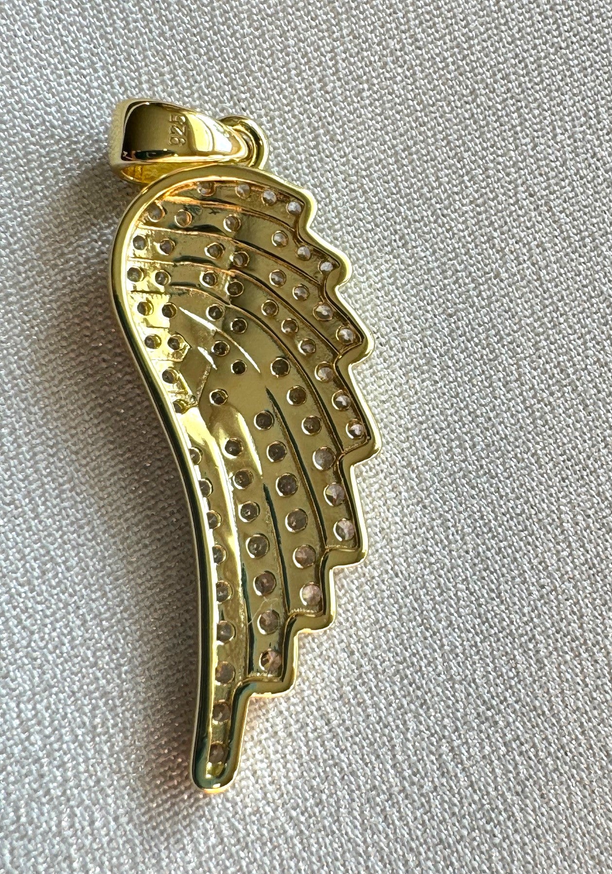 CZ Angel Wing Pendant – Gold or Silver Finish