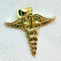 Caduceus Pendant, Gold or Silver, No Stones