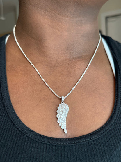 CZ Angel Wing Pendant – Gold or Silver Finish