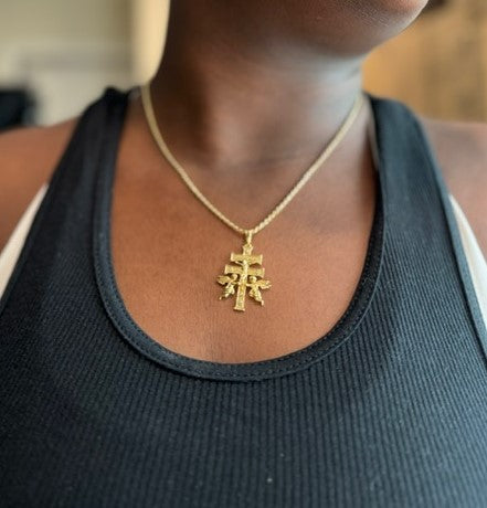Small Caravaca Cross Pendant – Gold or Silver Finish