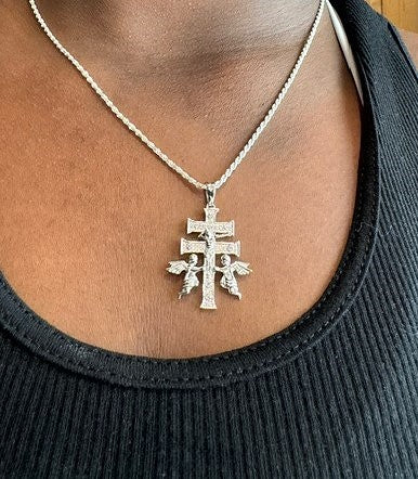 Small Caravaca Cross Pendant – Gold or Silver Finish