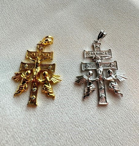 Small Caravaca Cross Pendant – Gold or Silver Finish