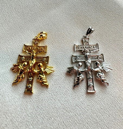 Small Caravaca Cross Pendant – Gold or Silver Finish