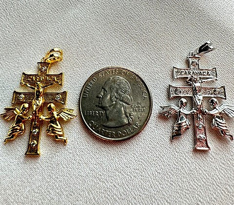 Small Caravaca Cross Pendant – Gold or Silver Finish