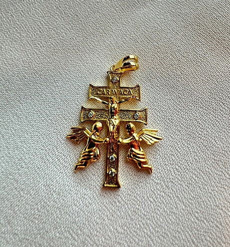 Small Caravaca Cross Pendant – Gold or Silver Finish