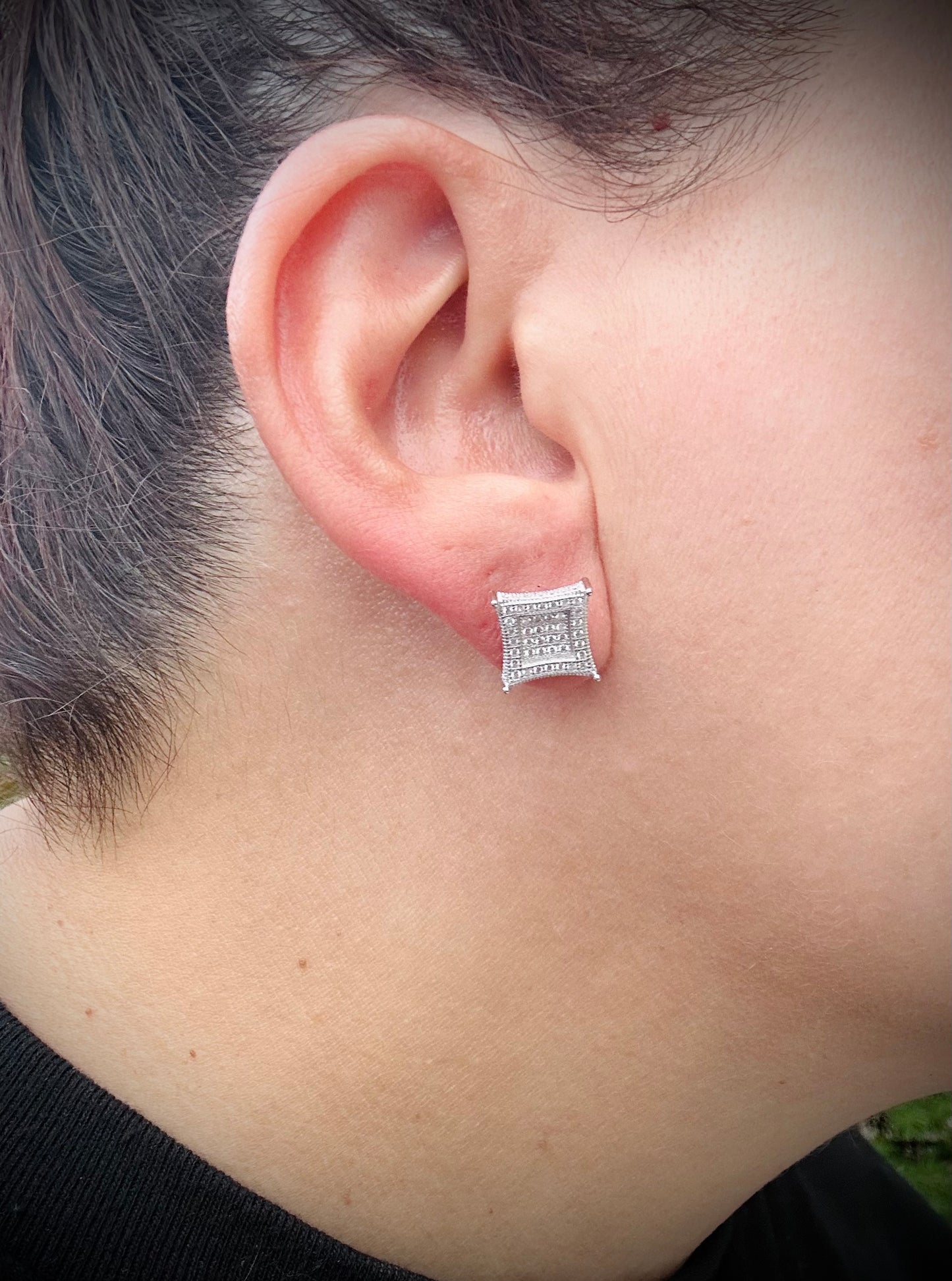 3D Kite Earrings – Sterling Silver with Rhodium Finish