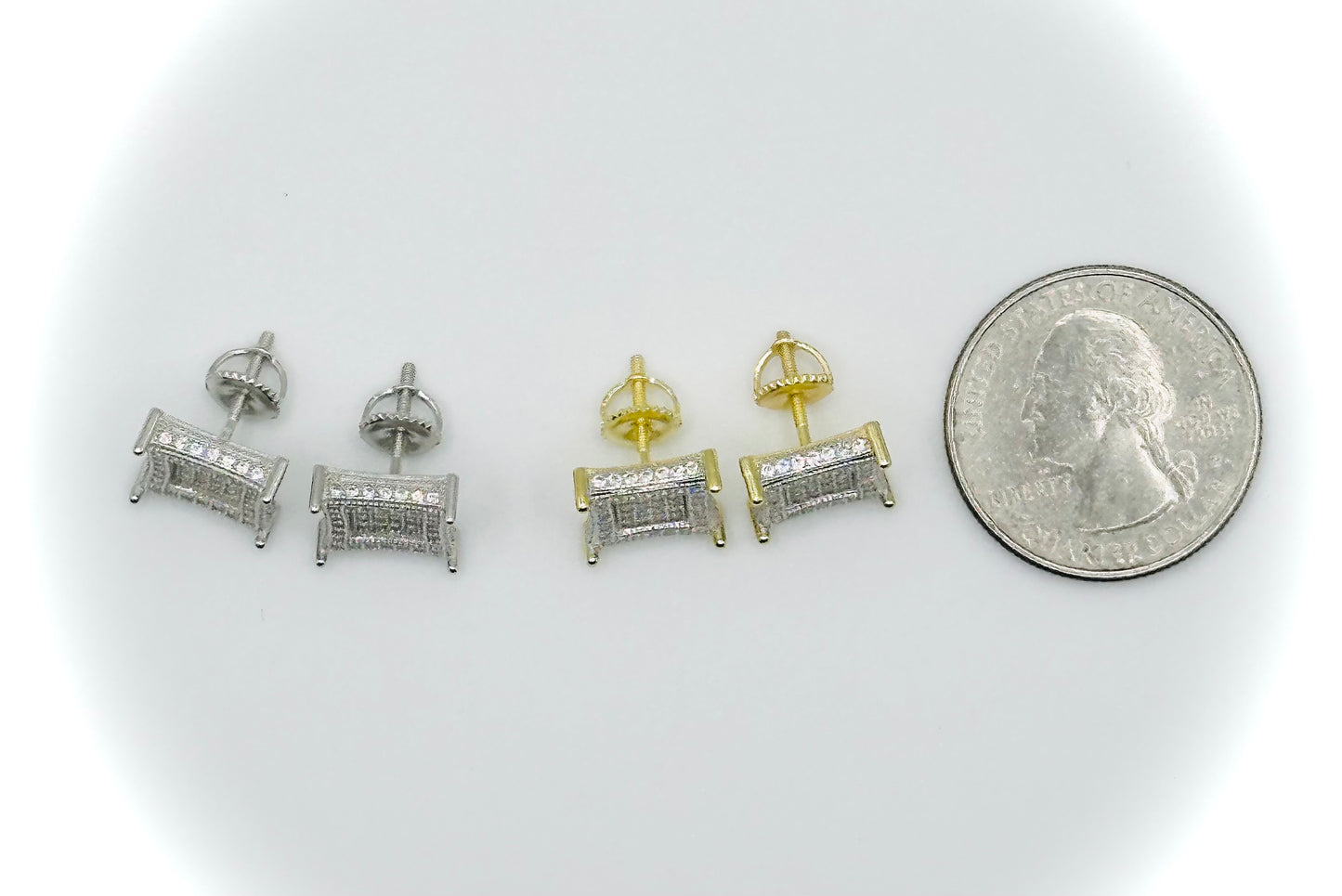 3D Kite Earrings – Sterling Silver with Rhodium Finish