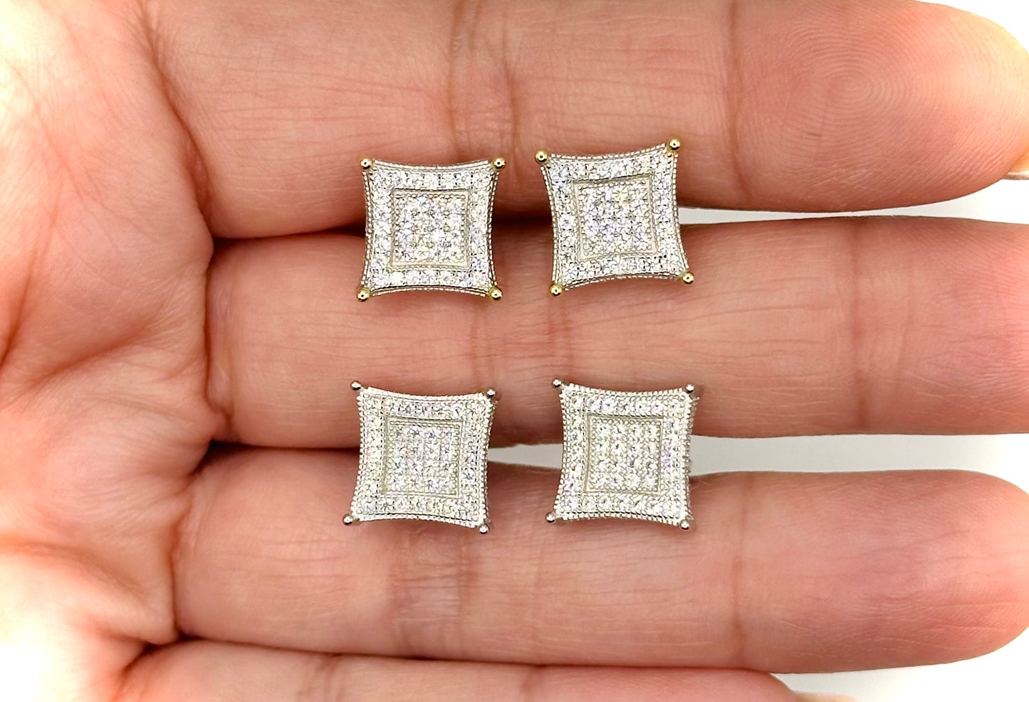 3D Kite Earrings – Sterling Silver with Rhodium Finish