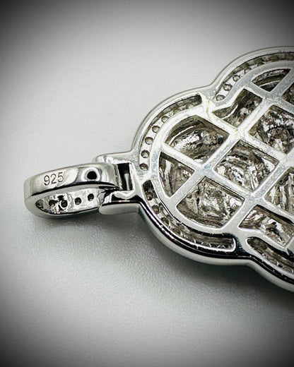 Small Sterling Silver Laughing Buddha Pendant – Matte Finish