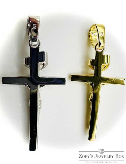1" x 1.5" Handmade Medium Sized INRI Crucifix Pendant – 3 Finishes