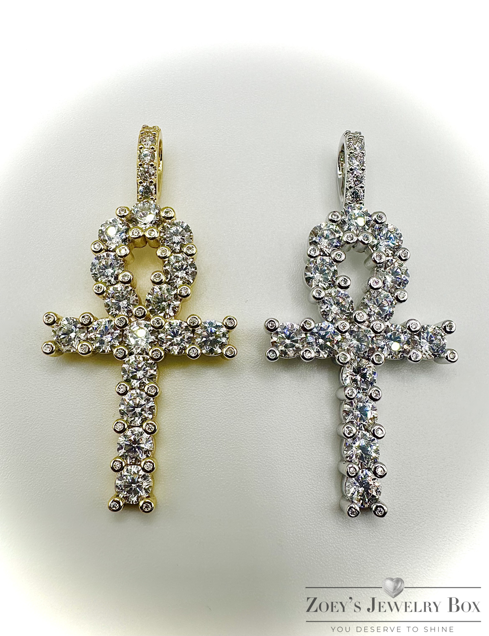Super Icy Ankh Pendant – Gold or Silver