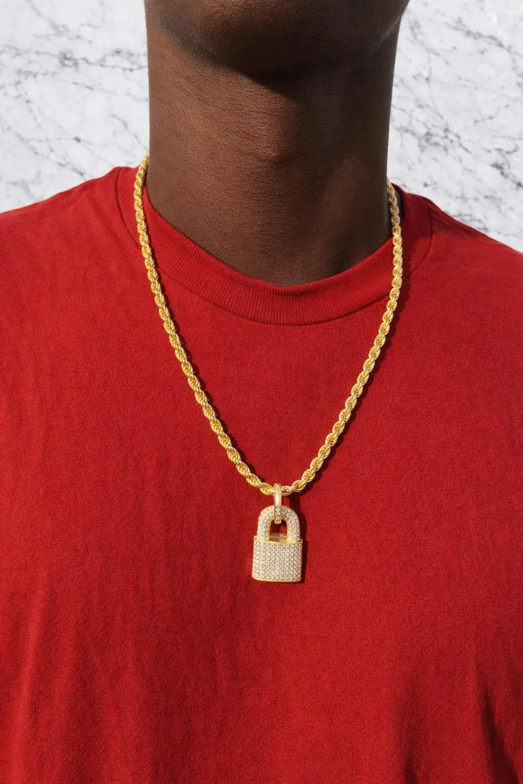 Moissanite Love Lock Padlock Pendant – Gold or Silver