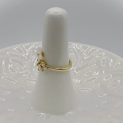 Single Flower Ring, Gold
