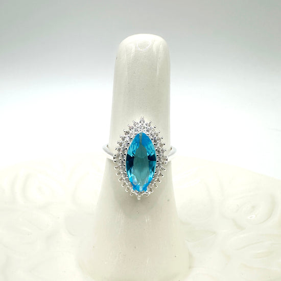 Aquamarine Marquise Ring