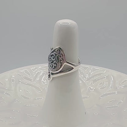 Oxidized Silver Butterfly Ring – Sizes 5-10