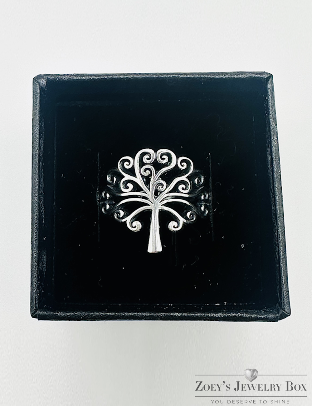 Oxidized Silver Tree of Life Ring – Sizes 5-10